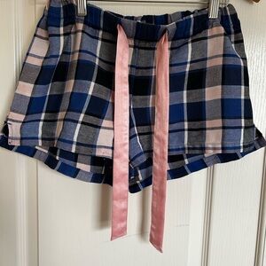 Old Navy Blue and White Plaid Lounge Shorts